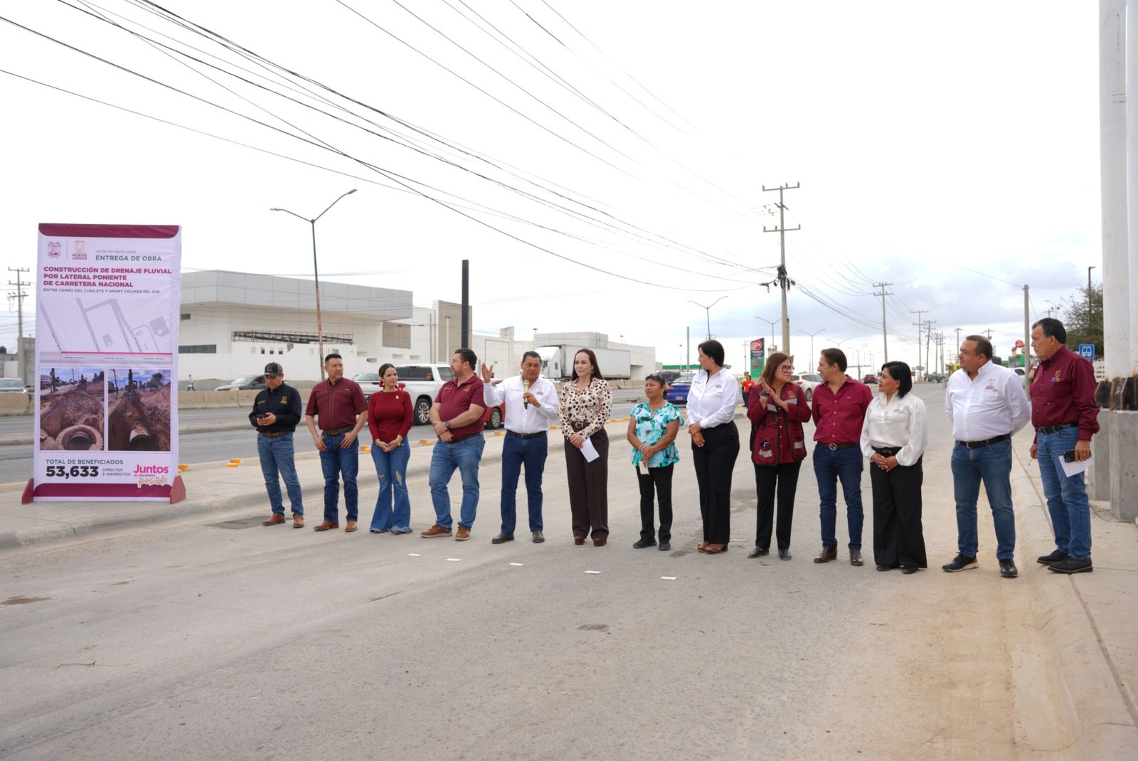 Entrega gobierno municipal obra en carretera nacional